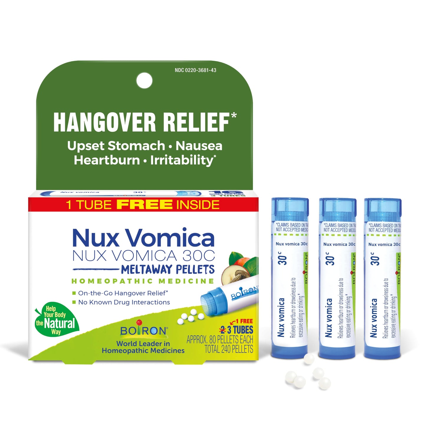 Boiron Nux Vomica 30C Hangover Relief – Homeopathic Medicine