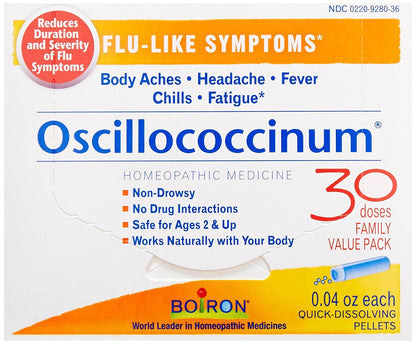 Boiron Oscillococcinum 30 Doses - Homeopathic Flu Medicine