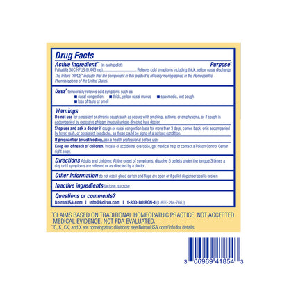 Boiron Pulsatilla 30C Cold & Congestion Relief Pellets - 240 Pellets