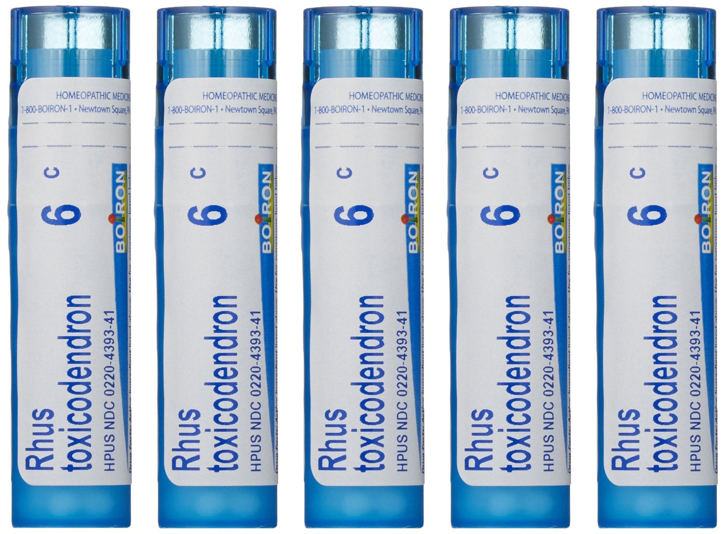 Boiron Rhus Toxicodendron 6C – 5-Pack, 80 Pellets | Joint Pain Relief