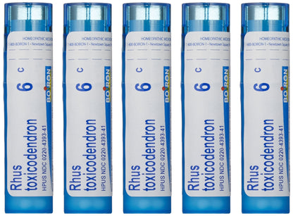 Boiron Rhus Toxicodendron 6C – 5-Pack, 80 Pellets | Joint Pain Relief