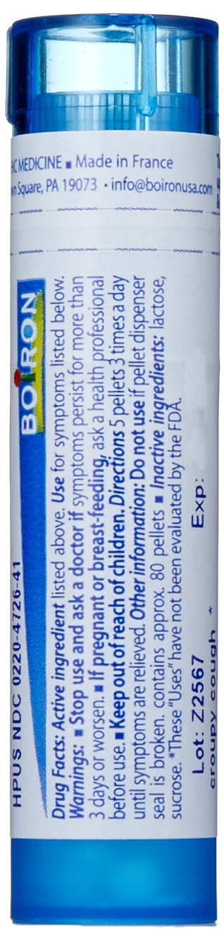 Boiron Spongia Tosta 30C (Pack of 5) - Homeopathic Croupy Cough Medicine