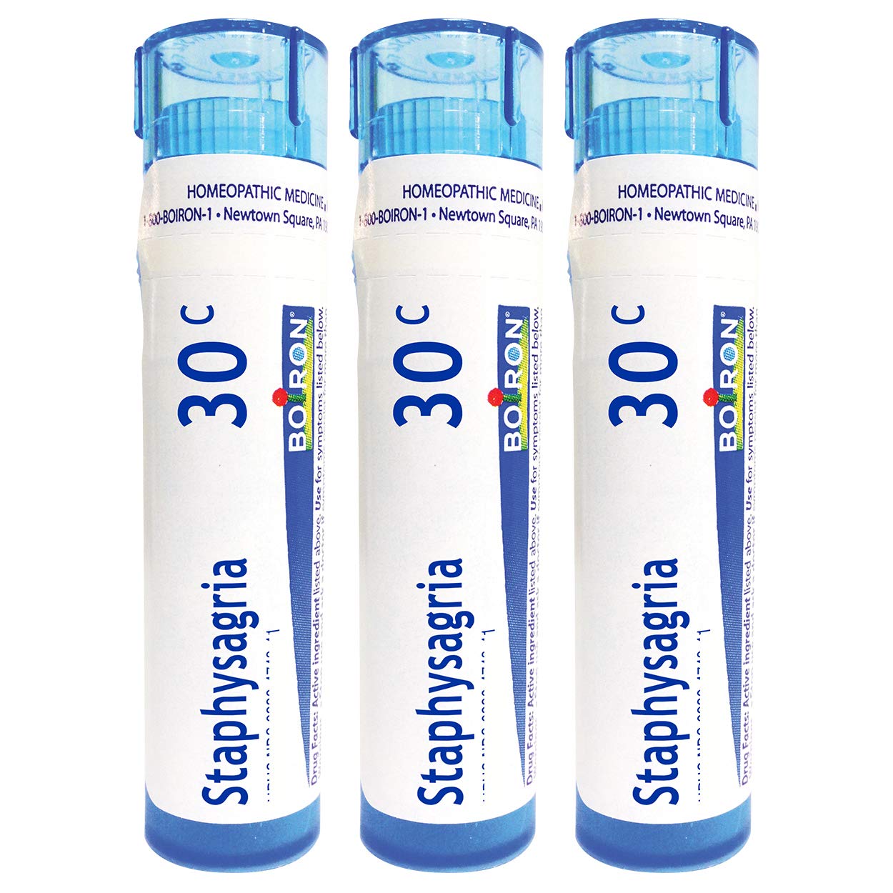 Boiron Staphysagria 30C – Itching of Surgical Wounds, Pack of 3 (240 Pellets)