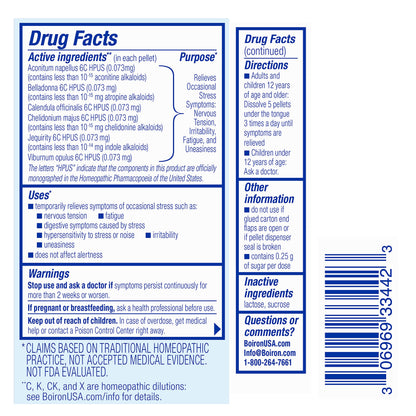 Boiron StressCalm On The Go - Multi-Symptom Stress Relief (80 Count, 4 Tubes)