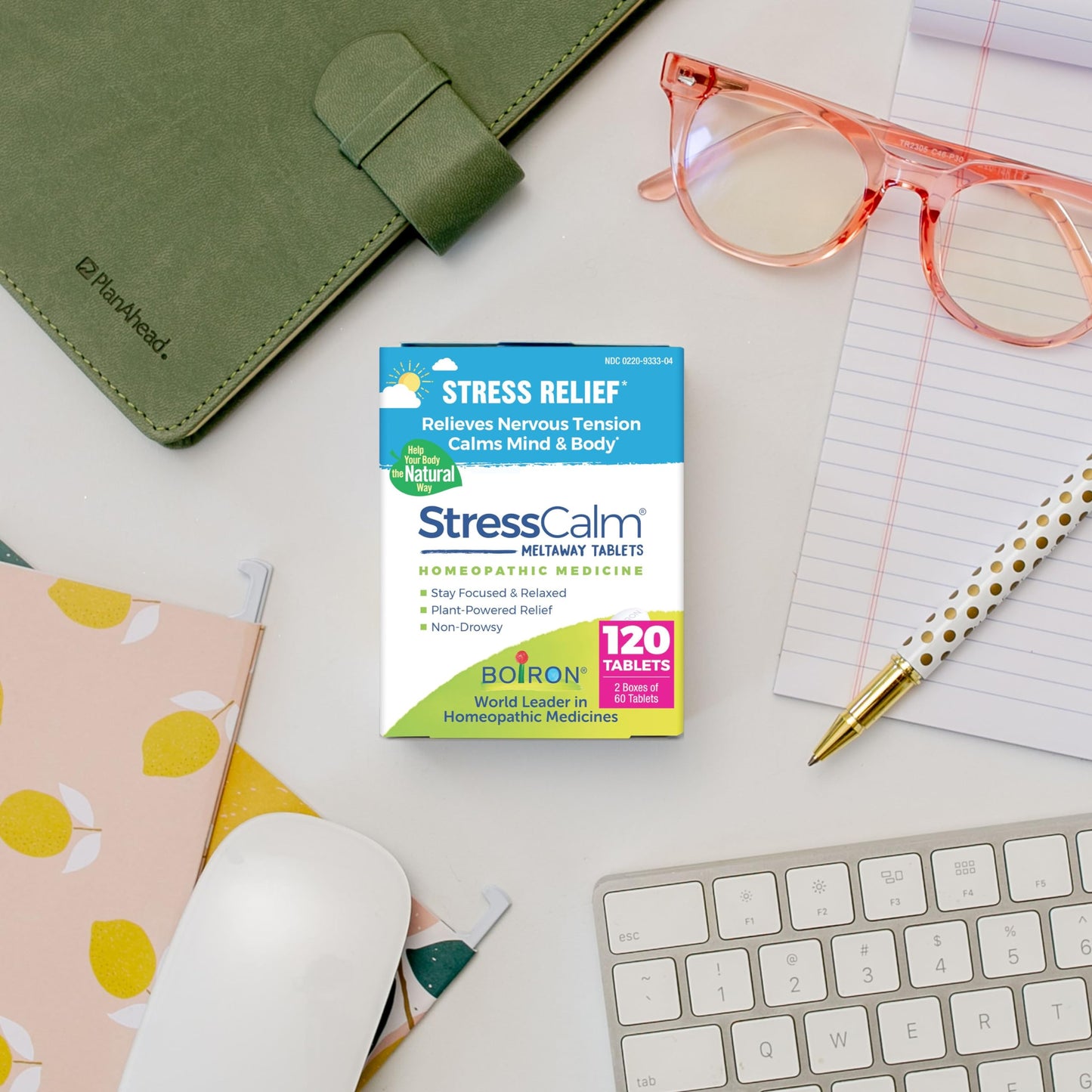 Boiron StressCalm Tablets - Stress Relief & Calm (120 Count, 2-Pack)