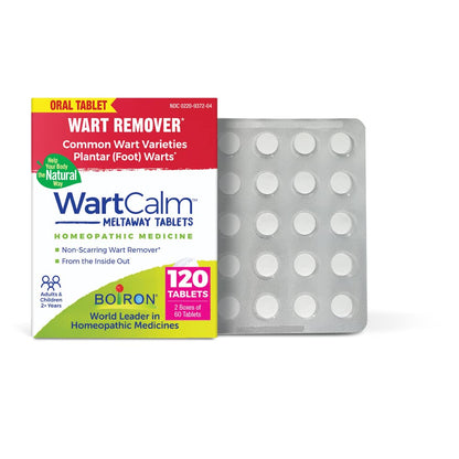 Boiron WartCalm – Painless Wart Removal Tablets (120 Count, 2-Pack)