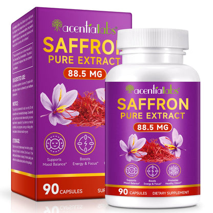 BOIUOITI Saffron Supplements Capsules for Women & Men – 90 Count (88.5 mg per Serving) – Mood, Focus, Energy & Eye Health – Vegan, Non-GMO | 3 Month Supply