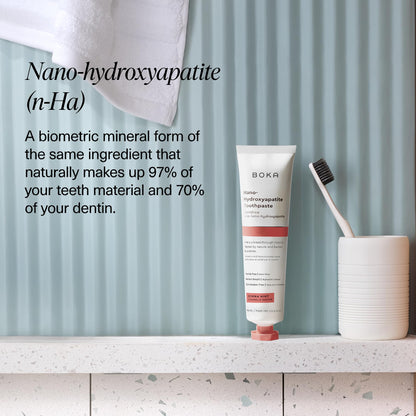 Boka Fluoride Free Toothpaste with Nano Hydroxyapatite – Sensitive Teeth, Cinnamon Mint, 4 oz, US Made