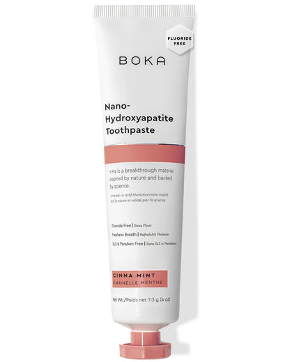 Boka Fluoride Free Toothpaste with Nano Hydroxyapatite – Sensitive Teeth, Cinnamon Mint, 4 oz, US Made
