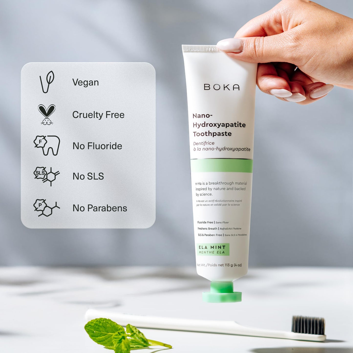 Fluoride Free Toothpaste with Nano Hydroxyapatite – Sensitive Teeth Safe | 4 Oz 3Pk | Ela Mint, Coco Ginger, Lemon Lavender – US Manufactured