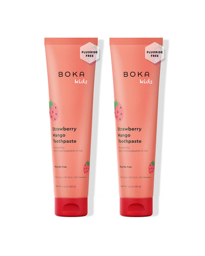 Boka Fluoride Free Toothpaste Nano Hydroxyapatite - Strawberry Mango 1.3 oz 2pk | US Made