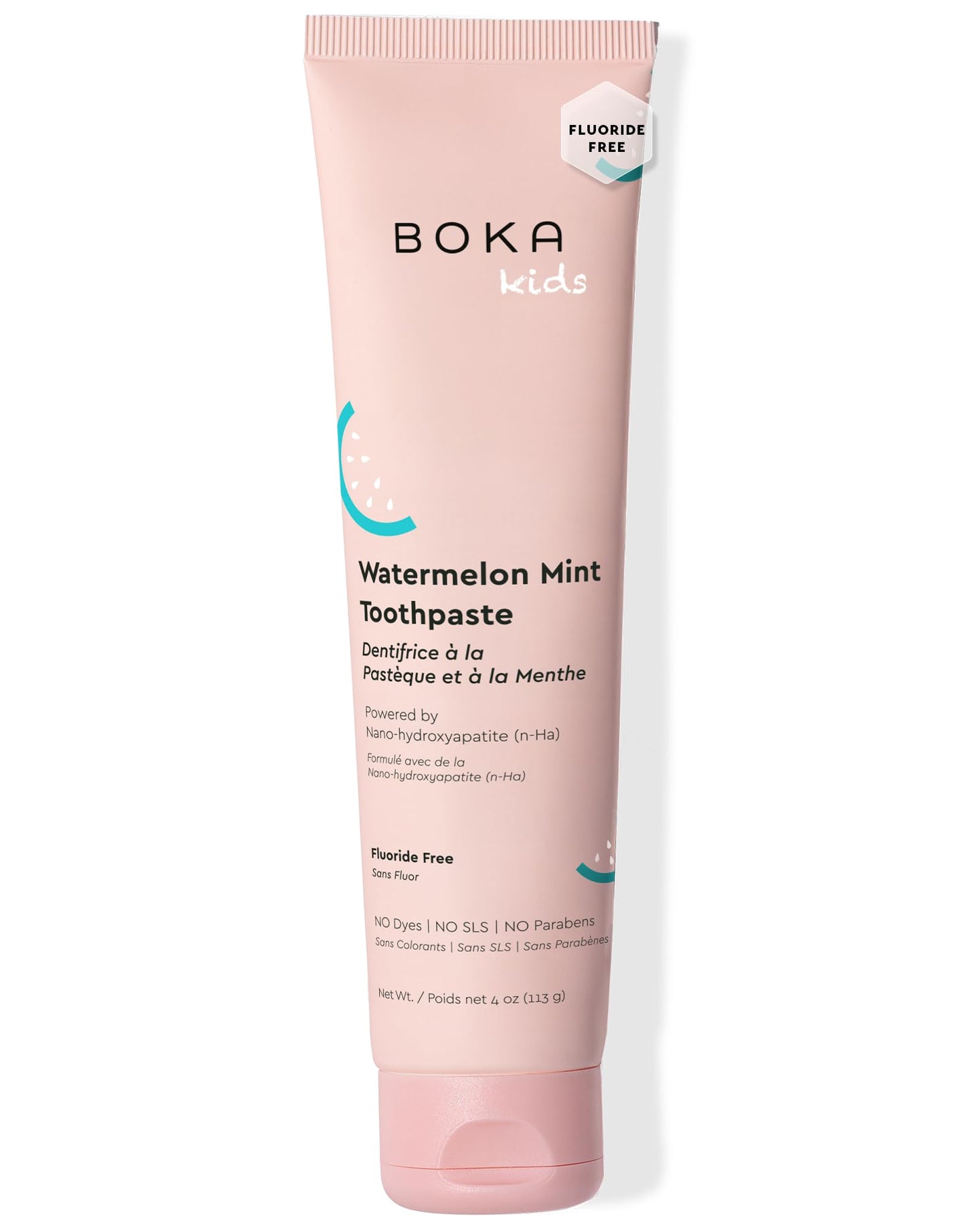 Boka Fluoride-Free Toothpaste – Nano Hydroxyapatite, Watermelon Mint (4 oz) – USA Made