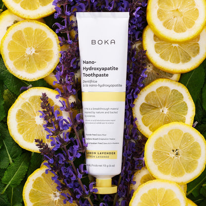 Boka Fluoride-Free Toothpaste | Nano-Hydroxyapatite for Sensitive Teeth | Lemon Lavender 4oz