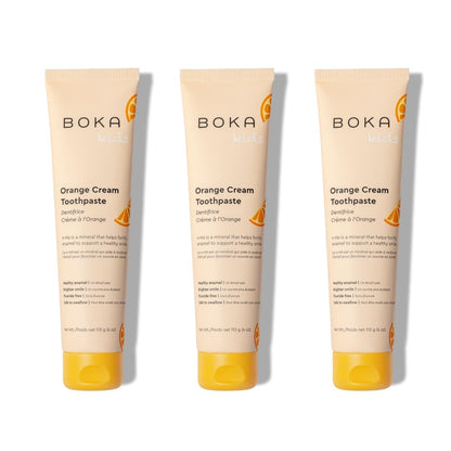 Boka Nano Hydroxyapatite Toothpaste – Fluoride Free, Orange Cream, 4 oz 3Pk (US Manufactured)