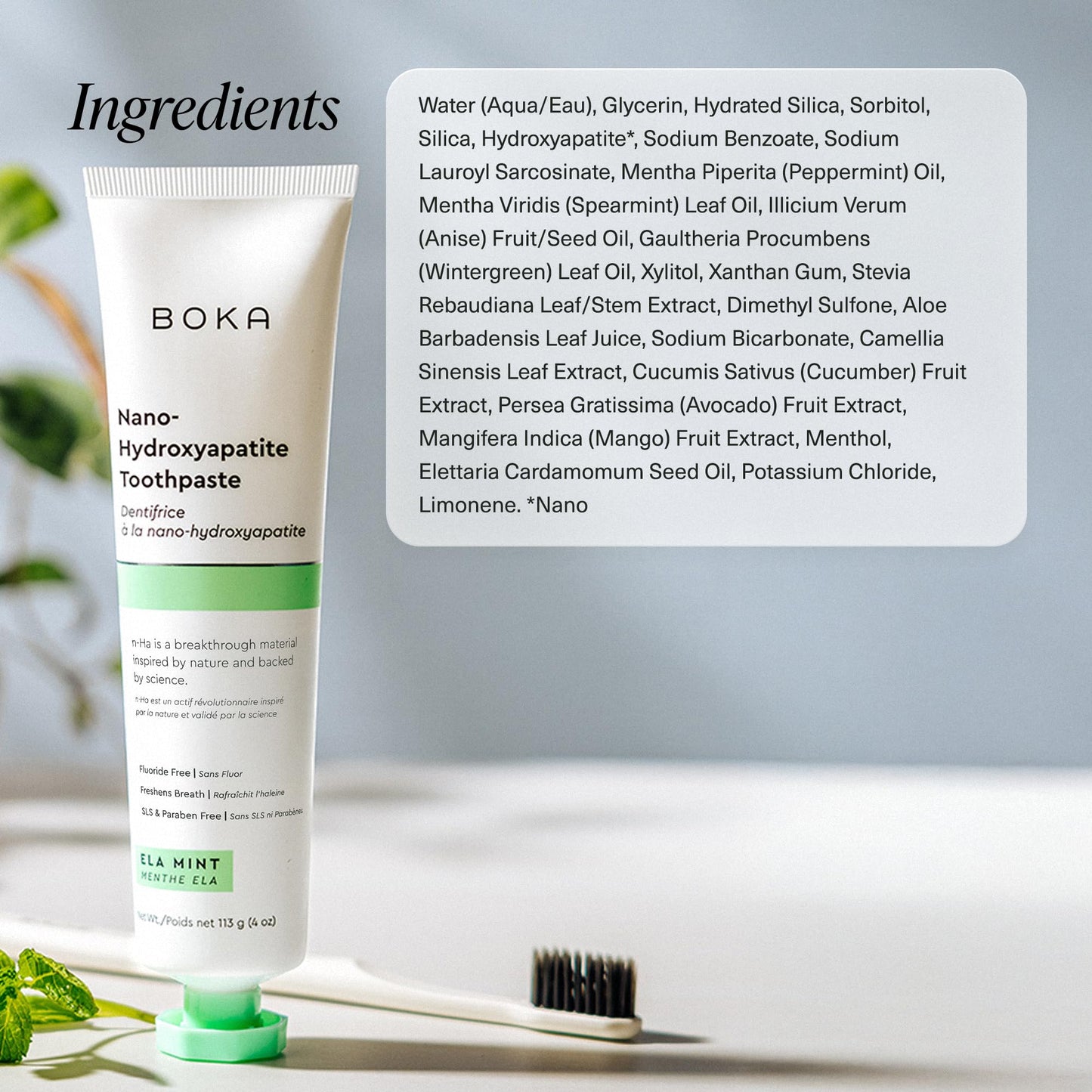 Fluoride Free Toothpaste with Nano Hydroxyapatite – Sensitive Teeth Safe | 4 Oz 3Pk | Ela Mint, Coco Ginger, Lemon Lavender – US Manufactured
