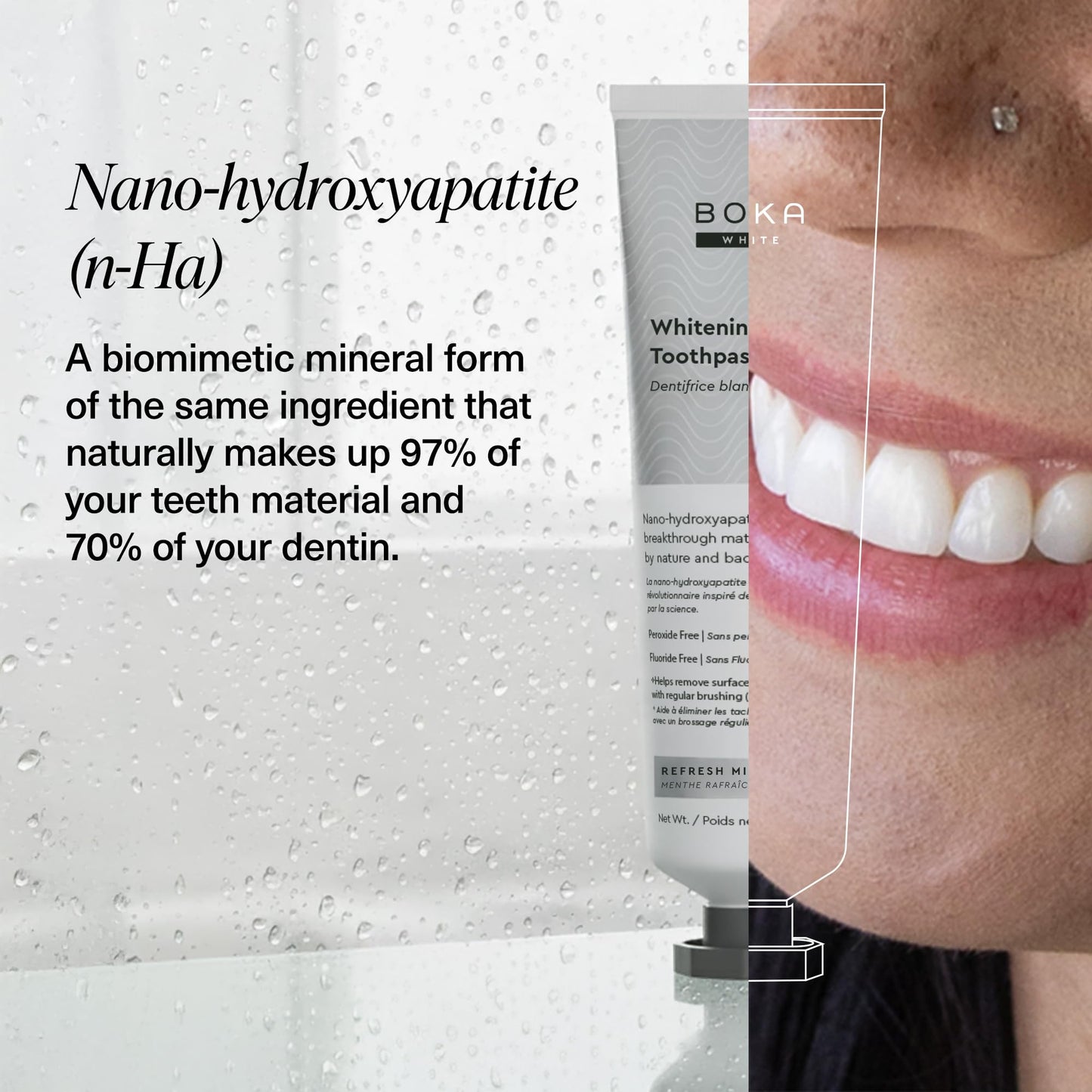 Boka Fluoride Free Nano-Hydroxyapatite Toothpaste – For Sensitive Teeth (4 oz)