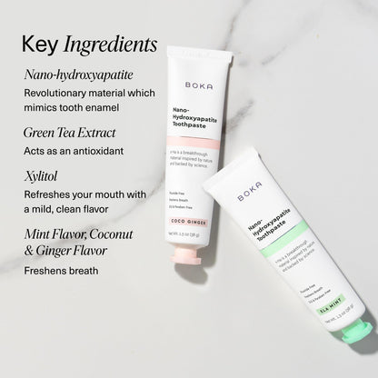 Boka Fluoride Free Toothpaste – Nano Hydroxyapatite, Sensitive Teeth, 2Pk US