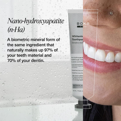 Boka Fluoride Free Toothpaste with Nano Hydroxyapatite – Sensitive Teeth, Whitening Mint, 4 oz, 3 Pack, US Made