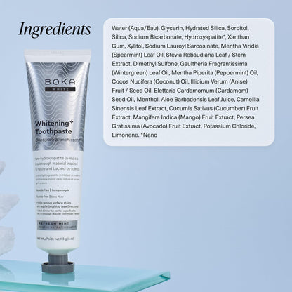Boka Fluoride Free Nano-Hydroxyapatite Toothpaste – For Sensitive Teeth (4 oz)
