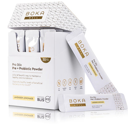 Boka Pro Stix Oral Probiotics – 30ct for Fresh Breath & Gum Health | Lemonade Lavender