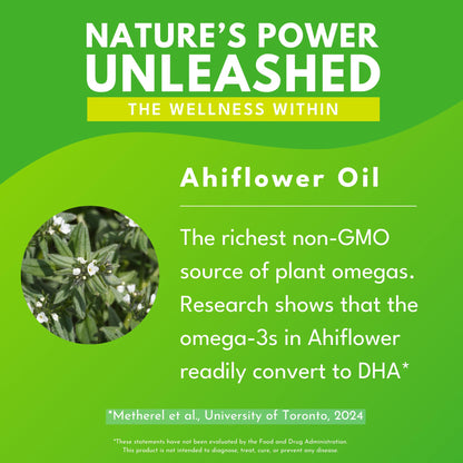 Bold Botanica Plant Omega 3-6-9 with Ahiflower Oil – Vegan, Non-GMO, 4 oz