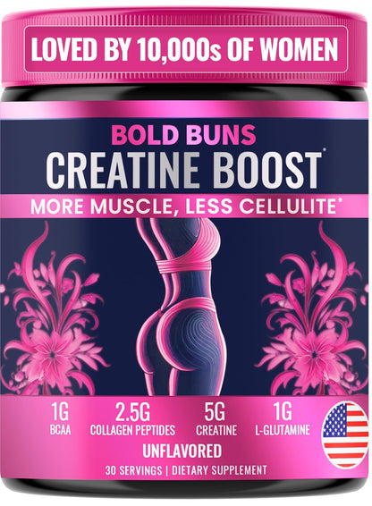 Bold Buns Creatine for Women – Booty Builder with Collagen & BCAA