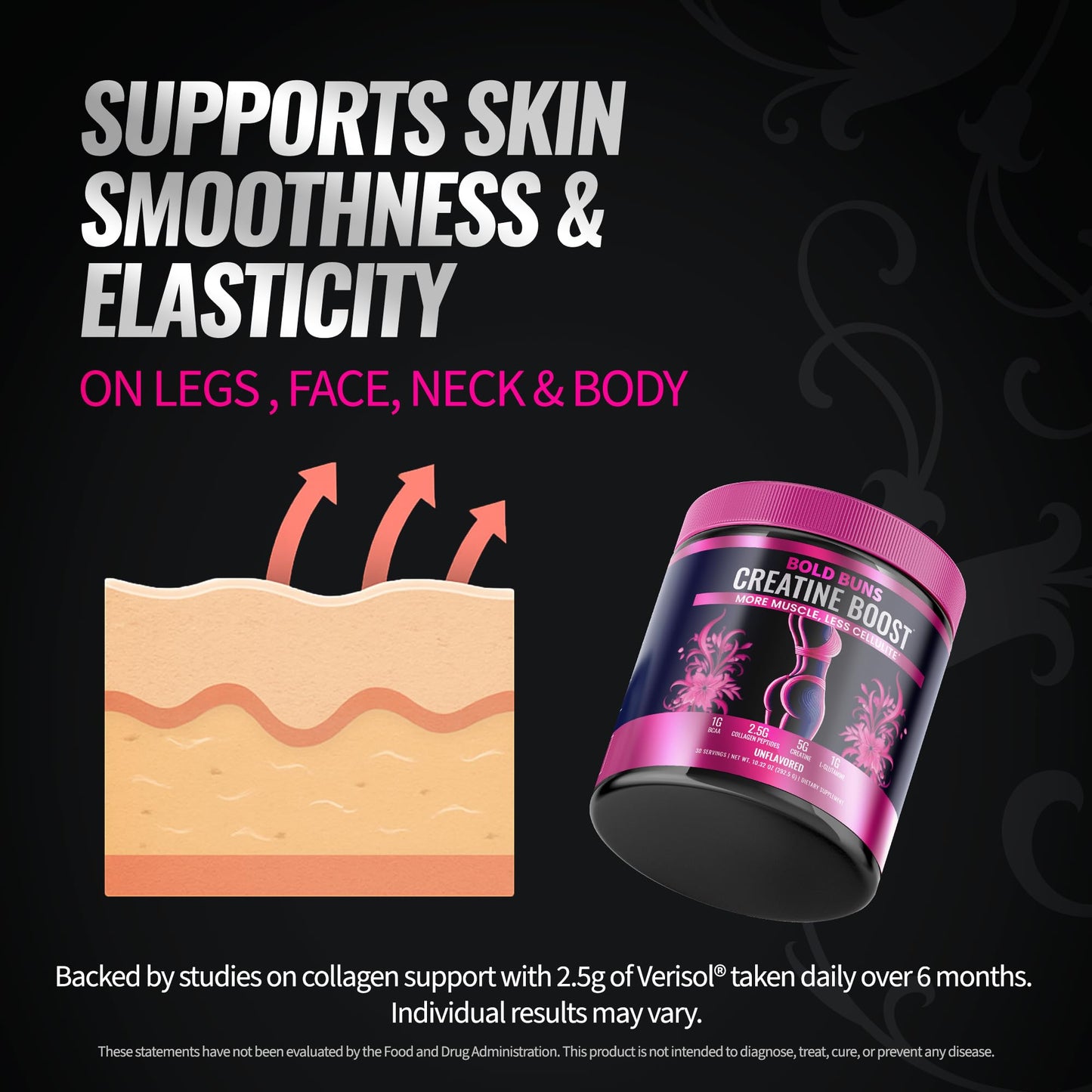 Bold Buns Creatine for Women – Booty Builder with Collagen & BCAA