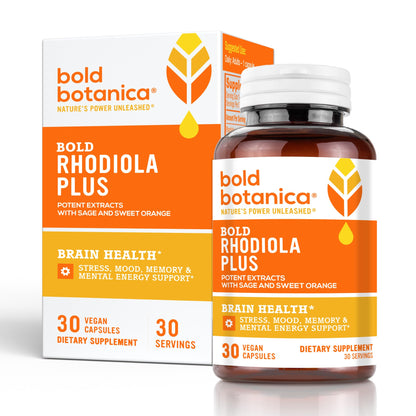 Bold Rhodiola Plus | Siberian Rhodiola Rosea Extract (3% Rosavins, 1% Salidroside) | Adaptogen Supplement