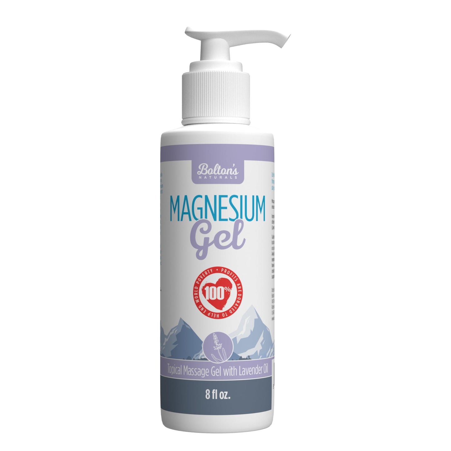 Bolton's Naturals Topical Magnesium Gel with Lavender - 8 oz | Soothing Massage Gel