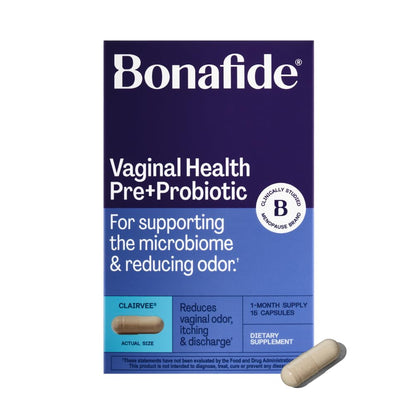 Bonafide Clairvee Vaginal Probiotic | Odor, Itching & Discharge Relief (15 Capsules)