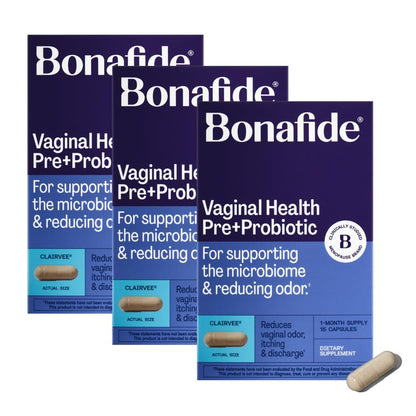 Clairvee by Bonafide — Vaginal Probiotic for Odor, Itching & Discharge | 3-Month Supply (45 Capsules)