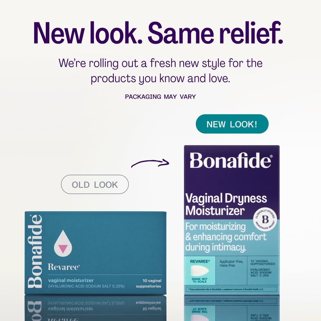 Revaree Plus by Bonafide — Hyaluronic Acid Vaginal Moisturizer with Sweet Almond Oil | 1-Month Supply (10 Inserts)