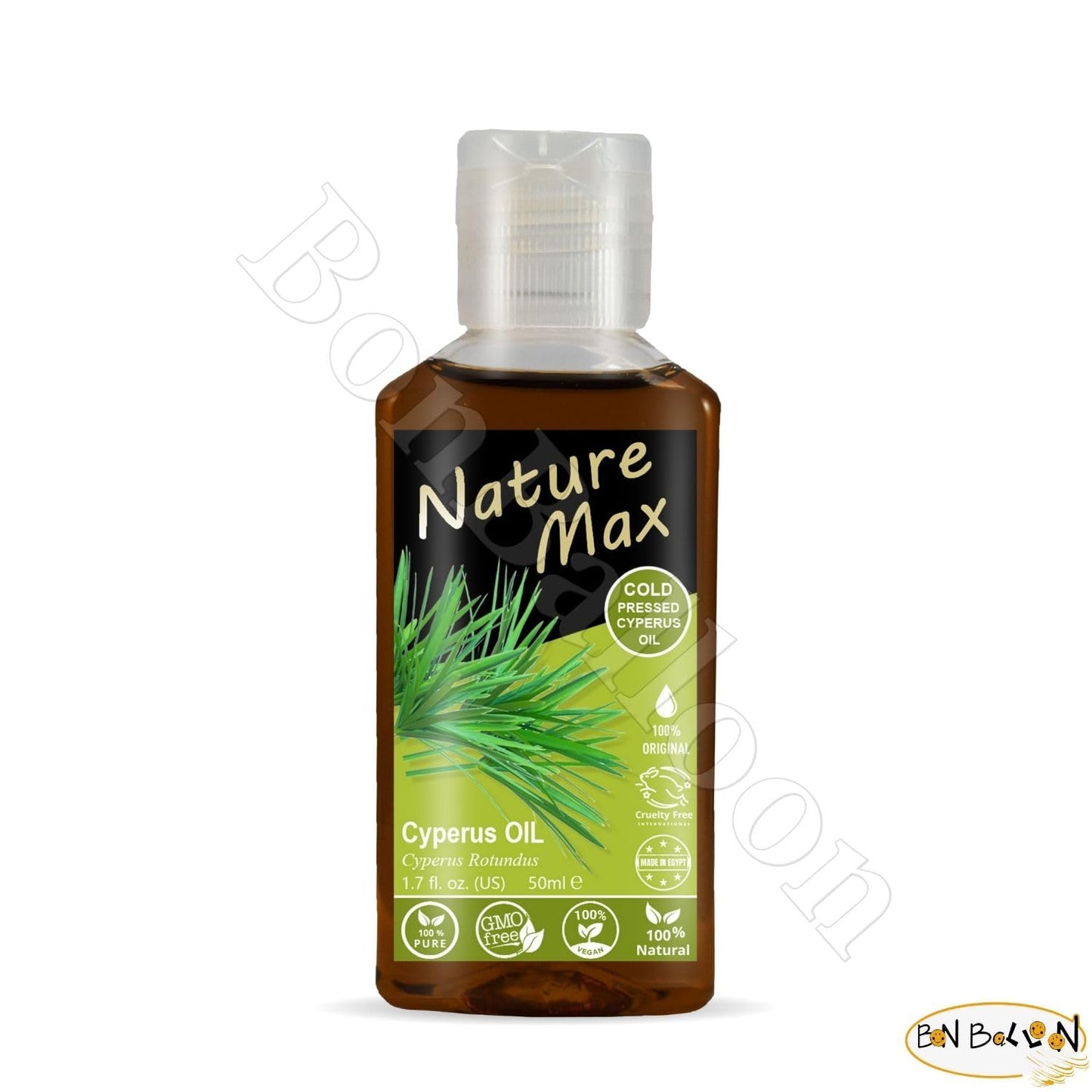 Bonballoon Nature Max Cyperus Oil – Natural Cold-Pressed Egyptian Skin Care Oil, Halal & Non-GMO (50 ml)