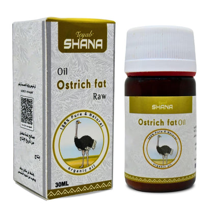 Bonballoon Shana Ostrich Oil – Cold-Pressed Pure Ostrich Oil (30 ml) for Skin, Hair & Food | Kosher Halal