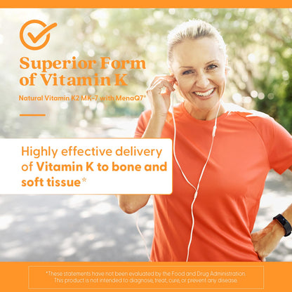 Doctors Best Vitamin K2 MK-7 (MenaQ7) – 60 Veggie Caps – Bone & Tissue Support