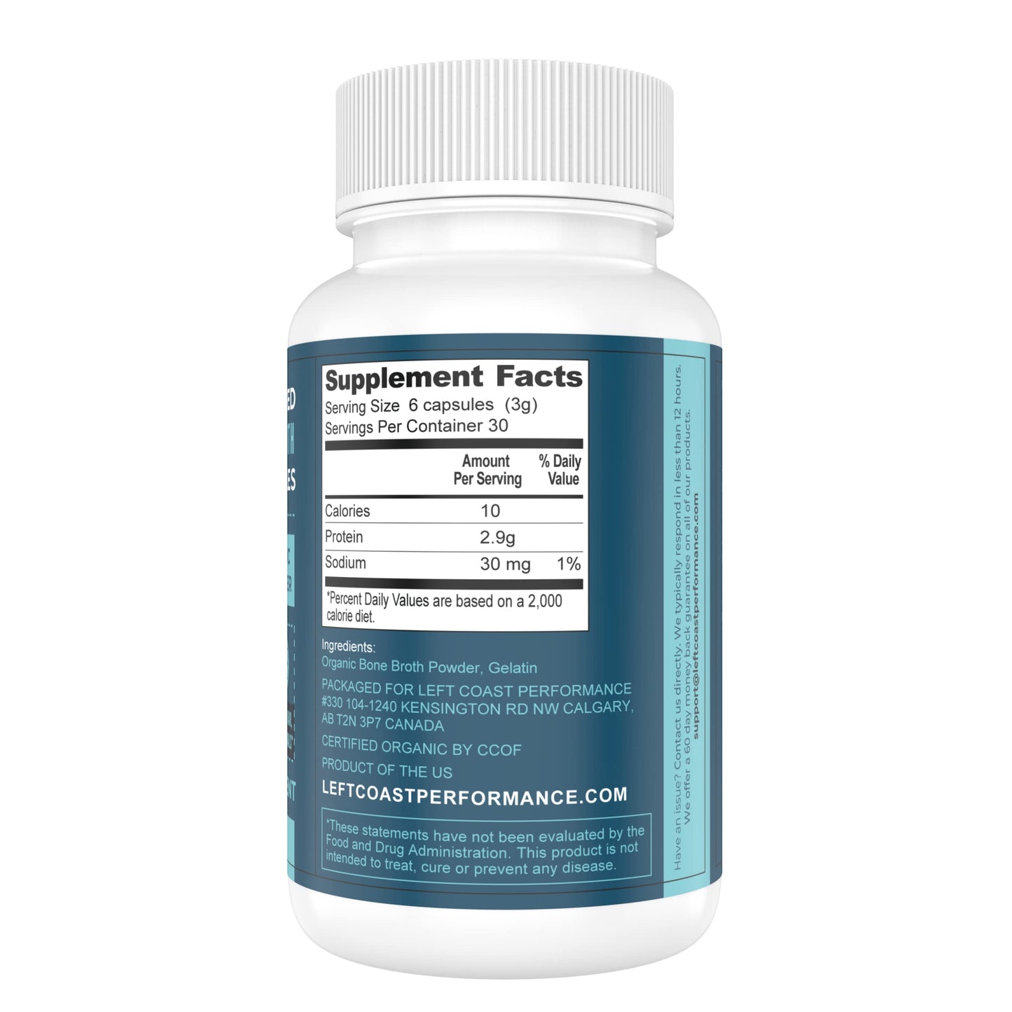 Grass-Fed Bone Broth Capsules with Collagen – 180 Caps | Gut & Joints Support
