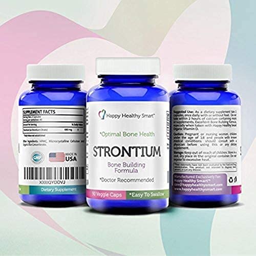 #1 Strontium Bone Health Supplement - Doctor Recommended Worldwide - 90 Veggie Caps Made in USA