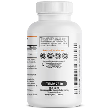Bronson Vitamin K2 (MK7) with D3 – Non-GMO, 5000 IU D3, 90 mcg K2 MK-7, 250 Capsules