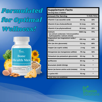 DR Vitamin Solutions Bone Health Max - Calcium, Magnesium & Vitamin D3