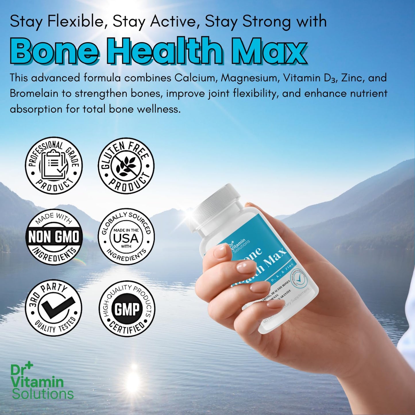 DR Vitamin Solutions Bone Health Max - Calcium, Magnesium & Vitamin D3