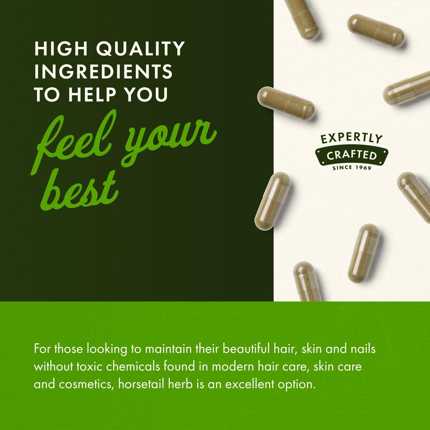 Swanson Horsetail - Herbal Support for Hair, Skin & Nails (90 Capsules, 500mg) - 2 Pack
