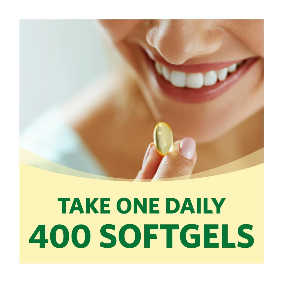 Spring Valley Vitamin D3 Softgels 125 mcg (5,000 IU) – 400 Count + Gift Ice Roller