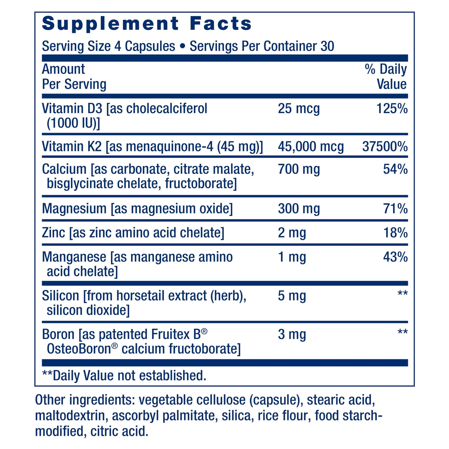 Bone Restore Elite Calcium with K2 - Life Extension | Gluten-Free & Non-GMO | 120 Capsules