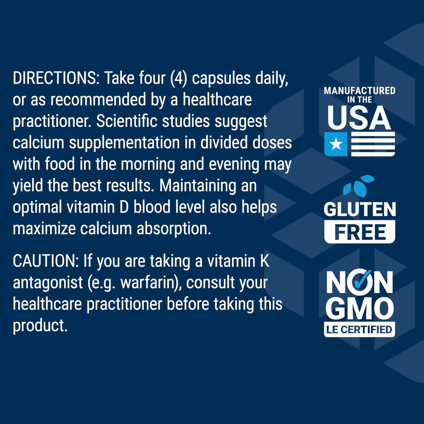 Bone Restore Elite Calcium with K2 - Life Extension | Gluten-Free & Non-GMO | 120 Capsules
