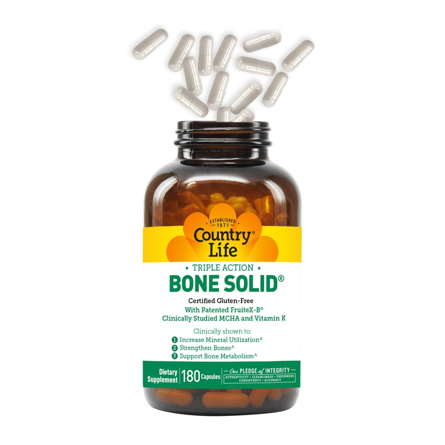 Bone Solid - MCHA Bone Health Supplement with Vitamin K2 & D3 | 180 Capsules