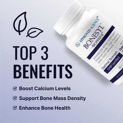 Bonesyl by Approved Science | Strengthen Bones, Maintain Bone Health | Vegan, Made in USA, 180 Tablets