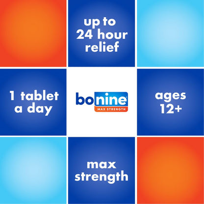 Bonine MAX Chewable 50mg – Motion Sickness Relief, Peppermint, 16 Tablets