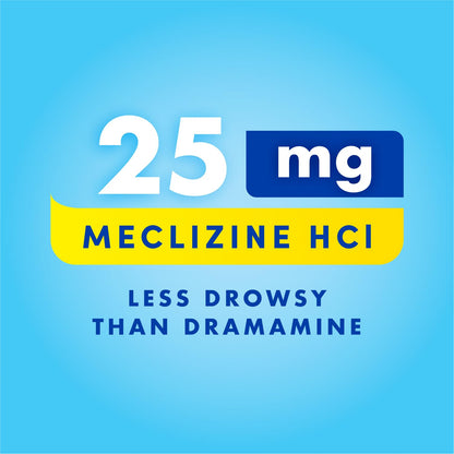 Bonine Non-Drowsy Motion Sickness Relief - 32 Raspberry Chewables (25 mg Meclizine HCl)