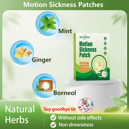 BONIORRI Motion Sickness Patches – Non-Drowsy Behind-Ear Sea Patches (12 Count)