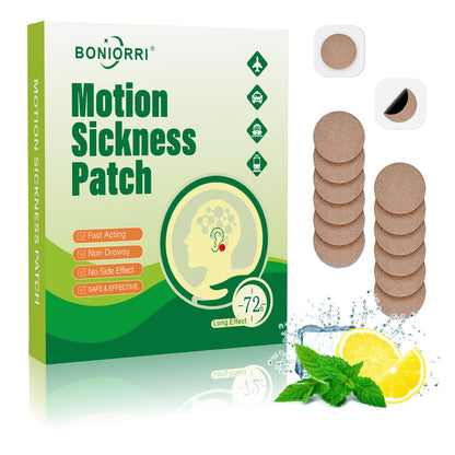BONIORRI Motion Sickness Patches – Non-Drowsy Behind-Ear Sea Patches (12 Count)